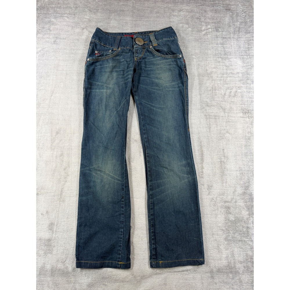 Miss Sixty Jeans Women 27 Blue Snuffles Low Rise Straight Leg Italian Denim Y2K